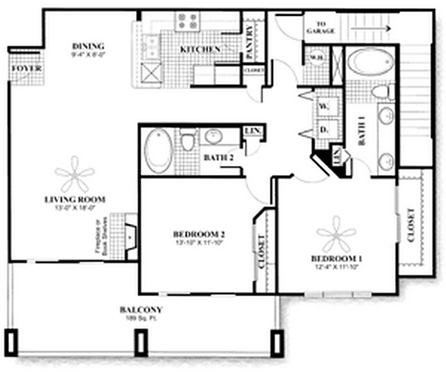 D6.2 Floor Plan at San Marin, Austin, Texas